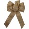 Northlight 14" x 9" Burlap and Gold Scroll 6 Loop Christmas Bow Decoration